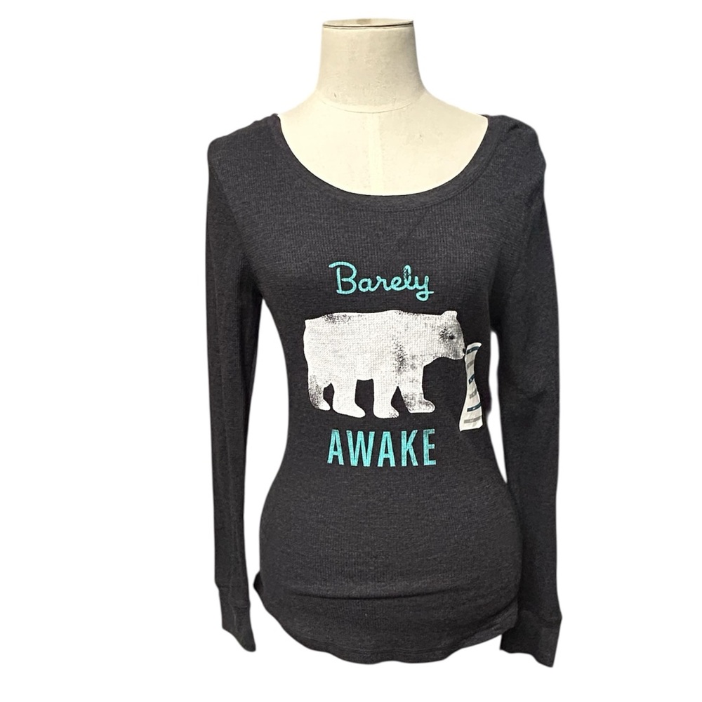 Old Navy Polar Bear Waffle Long Sleeve Shirt Top